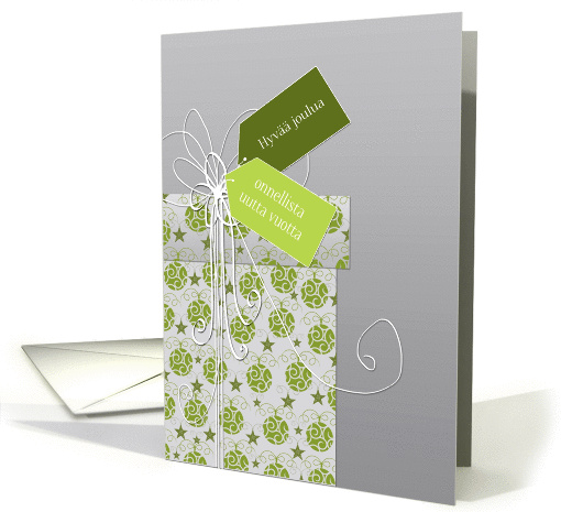 Merry Christmas & Happy New Year in Finnish, ornaments card (884487)