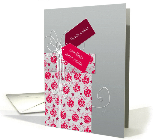 Merry Christmas & Happy New Year in Finnish, ornaments card (884488)