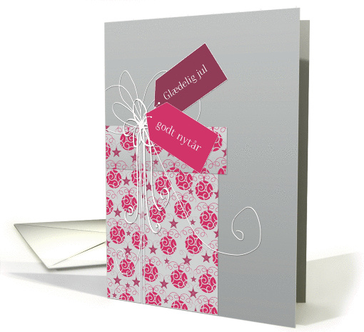 Merry Christmas & Happy New Year in Danish, ornaments card (884499)