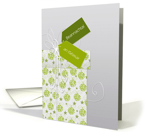 Season's Greetings in Irish Gaelic, ornaments card (884884)
