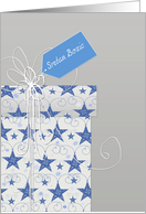Merry Christmas in Bosnian,Sretan Bozic, star ornaments card