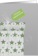 Merry Christmas in Belarussian, З Божым нараджэннем, star ornaments card