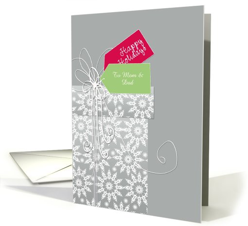 Happy Holidays, customizable Christmas card, red & green card (886592)