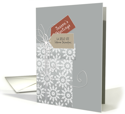 Season's Greetings Business Customizable Christmas Brown card (887711)