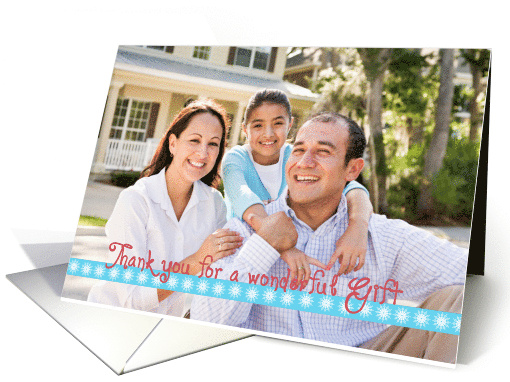 Thank You for a Wonderful Christmas Gift Custom Photo card (889062)