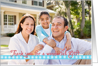 Thank You for a Wonderful Christmas Gift Custom Photo card