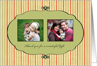 Thank You for a Wonderful Christmas Gift Custom Photo card