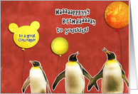 Happy Birthday to a great Colleague, Business birthday card, penguins card