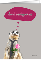 seni seviyorum, I love you in Turkish, addressing female card