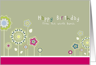 Happy Birthday from all of us, Business birthday card, floral design card