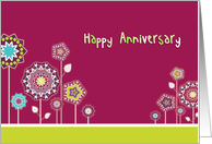 Happy Anniversary, Business anniversary card, floral card