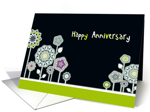 Happy Anniversary, Business anniversary card, floral card (891140)