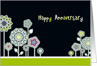 Happy Anniversary, Business anniversary card, floral card
