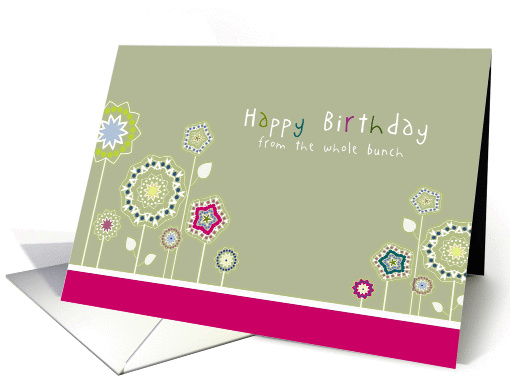 Happy birthday from all of us, floral design card (891142)