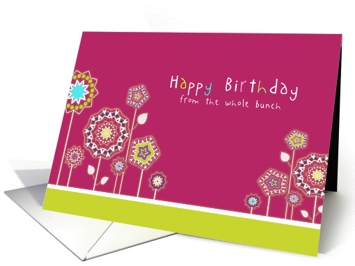 Happy birthday from all of us, floral design card (891143)