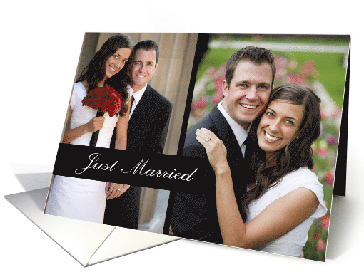 Just Married, Customizable, Photo Card, Contemporary,... (891324)