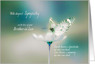 With deepest Sympathy on the loss of your Brother-in-Law, butterfly card