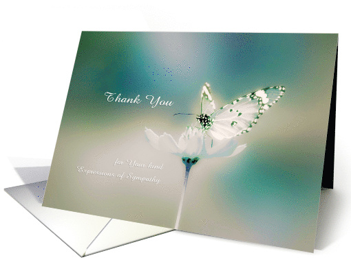 Thank you for your kind expressions of Sympathy, butterfly card