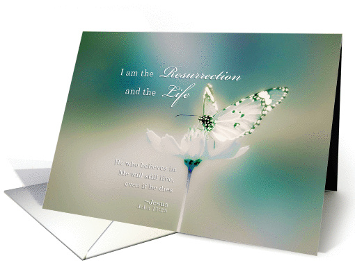 Christian Sympathy card, I am the Resurrection and the... (898210)