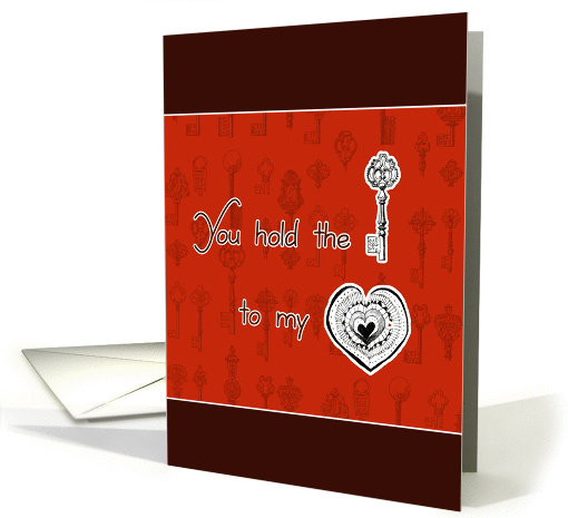 I love you, you hold the key to my heart card (903464)