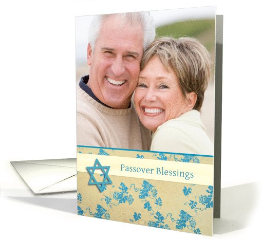 Passover Blessings, Photo card, grapes and Star of David card (916144)