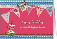 to my daughter-in-law, happy birthday, bunting & cupcakes card