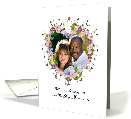 your are invited, wedding anniversary, photo card, flowers, heart card