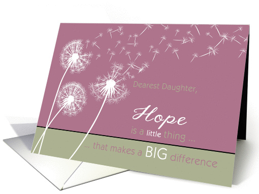 to my daughter, christian cancer encouragement, hope & scripture card