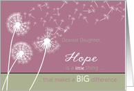 to my daughter, christian cancer encouragement, hope & scripture card