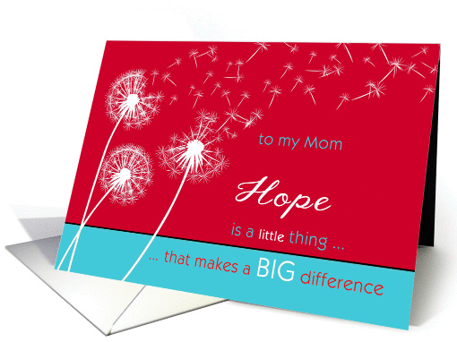 to my mom, christian cancer encouragement, hope & scripture card