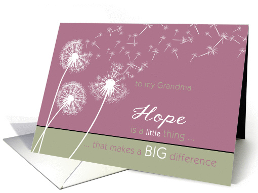 to my grandma, christian cancer encouragement, hope & scripture card