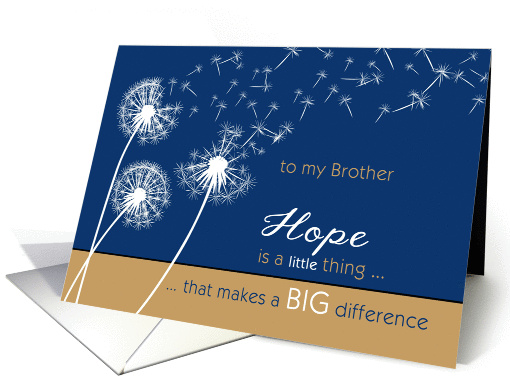 to my brother, christian cancer encouragement, hope & scripture card