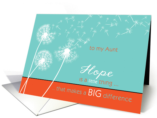 to my aunt, christian cancer encouragement, hope & scripture card