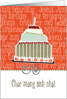 Chc mừng sinh nhật, happy birthday in Vietnamese, cake & candle card
