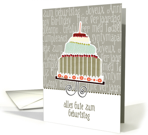 alles Gute zum Geburtstag, happy birthday in German, cake... (940480)