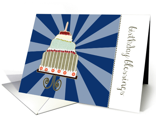 birthday blessings, christian birthday card, genesis, cake... (944106)