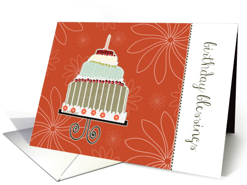 Birthday blessings, Christian birthday card, Genesis, Cake... (944116)