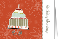 Birthday blessings, Christian birthday card, Genesis, Cake & candle card