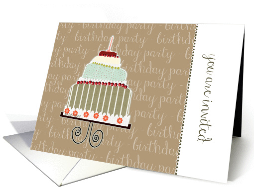 you are invited, surprise birthday party invitation, cake... (944123)