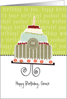 Happy birthday, Grace, customizable birthday card, cake, card