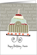 Happy birthday, Karen, customizable birthday card (name & age) card