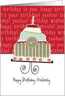 Happy birthday, Kimberly, customizable birthday card (name & age) card
