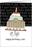 Happy birthday, Luke, customizable birthday card (name & age) card