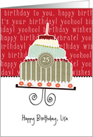 Happy birthday, Lisa, customizable birthday card (name & age) card