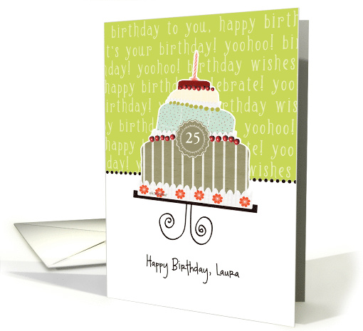 Happy birthday, Laura, customizable birthday card (name & age) card