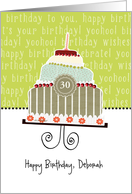 Happy birthday, Deborah, customizable birthday card (name & age) card