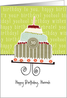 Happy birthday, Hannah, customizable birthday card (name & age) card