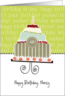 Happy birthday, Nancy, customizable birthday card (name & age) card