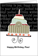 Happy birthday, Paul, customizable birthday card (name & age) card
