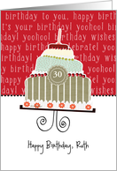 Happy birthday, Ruth, customizable birthday card (name & age) card
